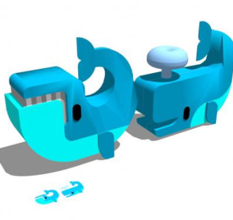 鲸鱼玩具SU模型下载_sketchup草图大师SKP模型