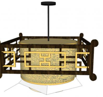 室外中式射灯su模型下载_sketchup草图大师SKP模型