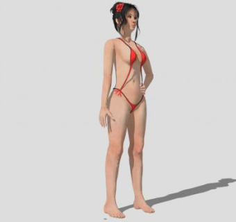 日本泳衣女人SU模型下载_sketchup草图大师SKP模型