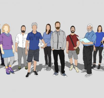 2D人物动作SU模型下载_sketchup草图大师SKP模型