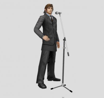 演讲的男人SU模型下载_sketchup草图大师SKP模型