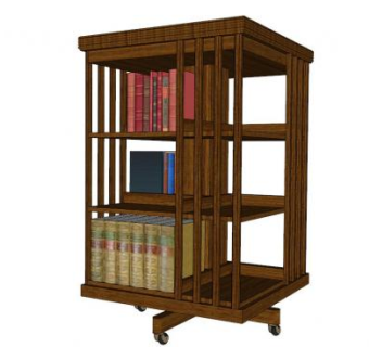 旋转书架SU模型下载_sketchup草图大师SKP模型