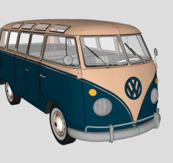 大众小客车SU模型下载_sketchup草图大师SKP模型