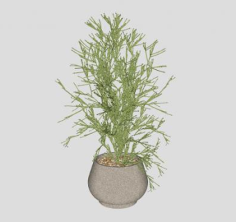 中式盆景花瓶SU模型下载_sketchup草图大师SKP模型