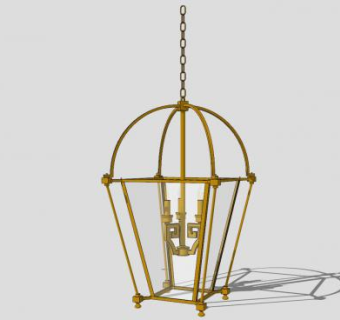 铁艺欧式吊灯SU模型下载_sketchup草图大师SKP模型