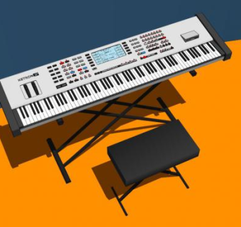 电子键盘电子琴伴奏琴SKP模型_su模型下载 草图大师模型_SKP模型