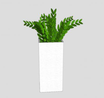 植物花盆SU模型下载_sketchup草图大师SKP模型