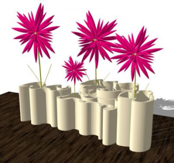 创意花瓶装饰SU模型下载_sketchup草图大师SKP模型