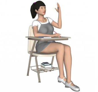 3d读书人物SU模型下载_sketchup草图大师SKP模型