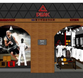 品牌服装店su模型下载_sketchup草图大师SKP模型