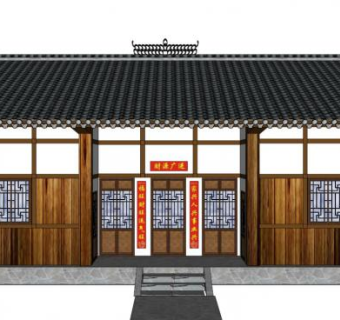 美丽乡村su模型下载_sketchup草图大师SKP模型