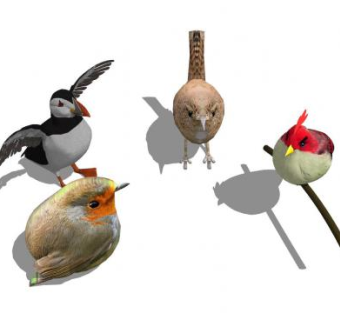 现代飞鸟SU模型下载_sketchup草图大师SKP模型