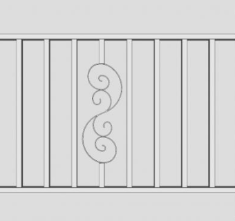 室外栏杆su模型下载_sketchup草图大师SKP模型