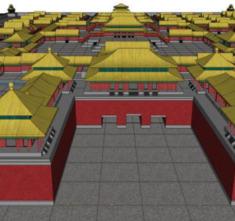 故宫全貌SU模型下载_sketchup草图大师SKP模型