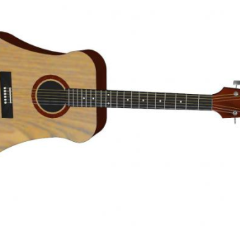 普通的吉他SKP模型设计_su模型下载 草图大师模型_SKP模型