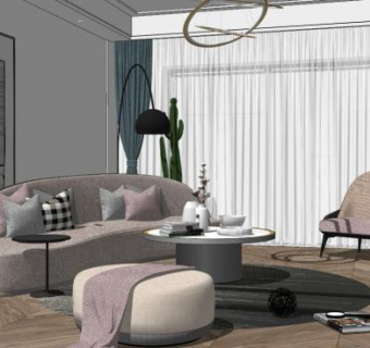 底层商业建筑室内su模型下载_sketchup草图大师SKP模型