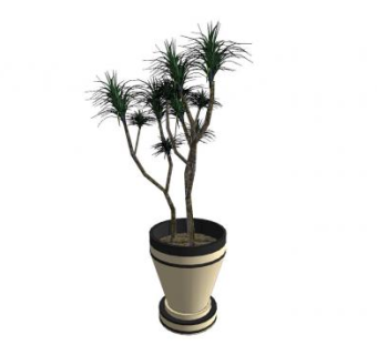 中式荷兰铁盆栽SU模型下载_sketchup草图大师SKP模型