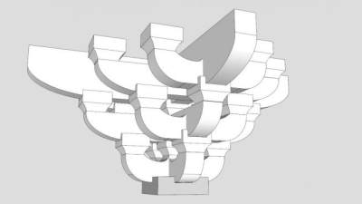 古建构件su模型下载_sketchup草图大师SKP模型