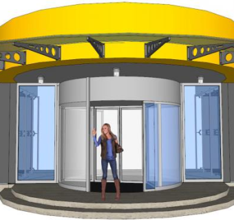 转门的su模型下载_sketchup草图大师SKP模型