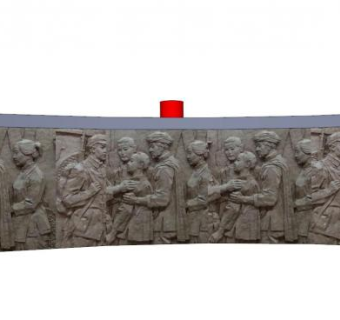 抗战浮雕su模型下载_sketchup草图大师SKP模型