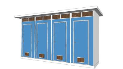 移动厕所su模型下载_sketchup草图大师SKP模型