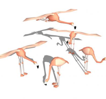 现代火烈鸟SU模型下载_sketchup草图大师SKP模型