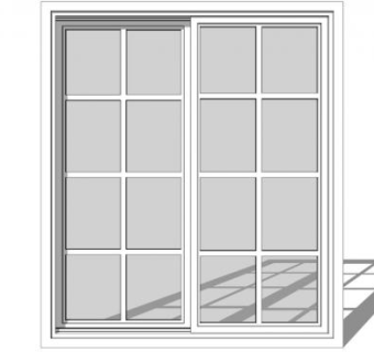 推拉窗su模型下载_sketchup草图大师SKP模型