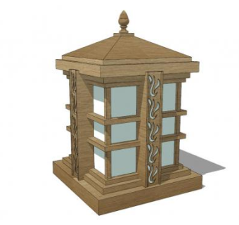 柱头灯su模型下载_sketchup草图大师SKP模型