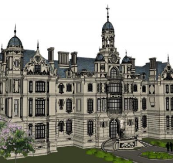 西方古建筑su模型下载_sketchup草图大师SKP模型