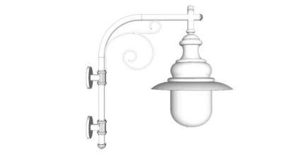 建筑壁灯su模型下载_sketchup草图大师SKP模型