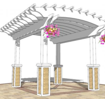 欧式花架su模型下载_sketchup草图大师SKP模型