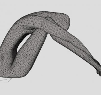 女人抽象雕塑SU模型下载_sketchup草图大师SKP模型