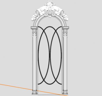 古典拱门su模型下载_sketchup草图大师SKP模型