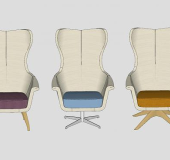 简约单椅SU模型下载_sketchup草图大师SKP模型