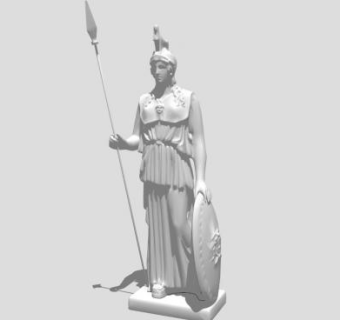 雅典娜雕像su模型下载_sketchup草图大师SKP模型