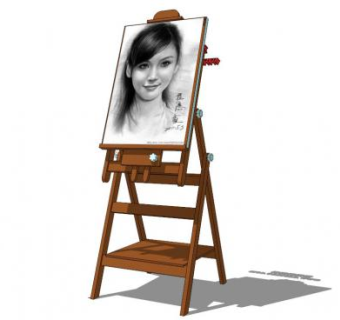 画架的su模型下载_sketchup草图大师SKP模型