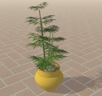 埃及花瓶和竹子SU模型下载_sketchup草图大师SKP模型