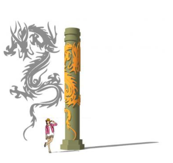 龙纹柱su模型下载_sketchup草图大师SKP模型