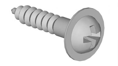 圆头十字螺丝su模型下载_sketchup草图大师SKP模型
