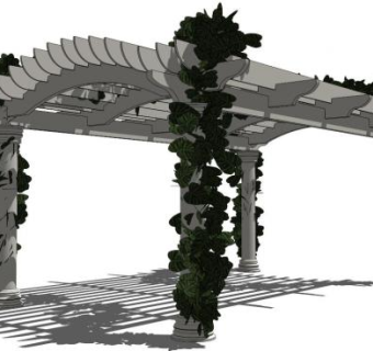 拱形花架su模型下载_sketchup草图大师SKP模型