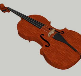 小提琴的SKP模型素材设计_su模型下载 草图大师模型_SKP模型