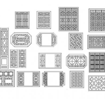 古建门窗su模型下载_sketchup草图大师SKP模型