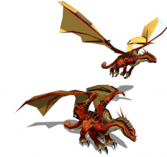 现代恶龙角色SU模型下载_sketchup草图大师SKP模型