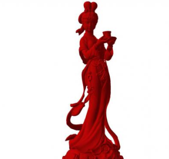 古代女子su模型下载_sketchup草图大师SKP模型