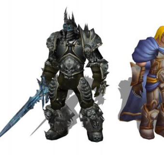 现代魔兽游戏人物SU模型下载_sketchup草图大师SKP模型