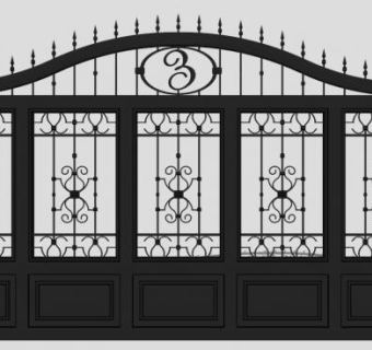 法式大门su模型下载_sketchup草图大师SKP模型