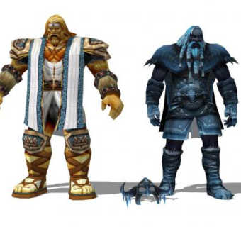 游戏勇士人物SU模型下载_sketchup草图大师SKP模型