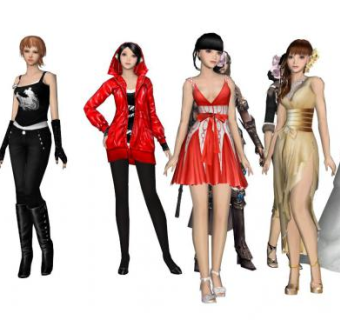 现代人物su模型下载_sketchup草图大师SKP模型