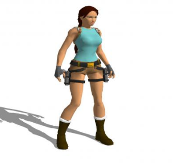 现代女特工SU模型下载_sketchup草图大师SKP模型