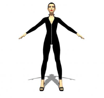 现代游戏女角色SU模型下载_sketchup草图大师SKP模型